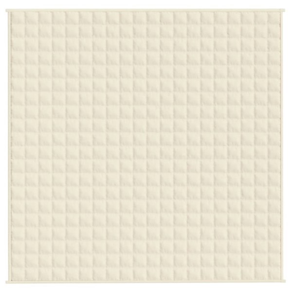 Berkfield Weighted Blanket Light Cream 200x200 cm 9 kg Fabric