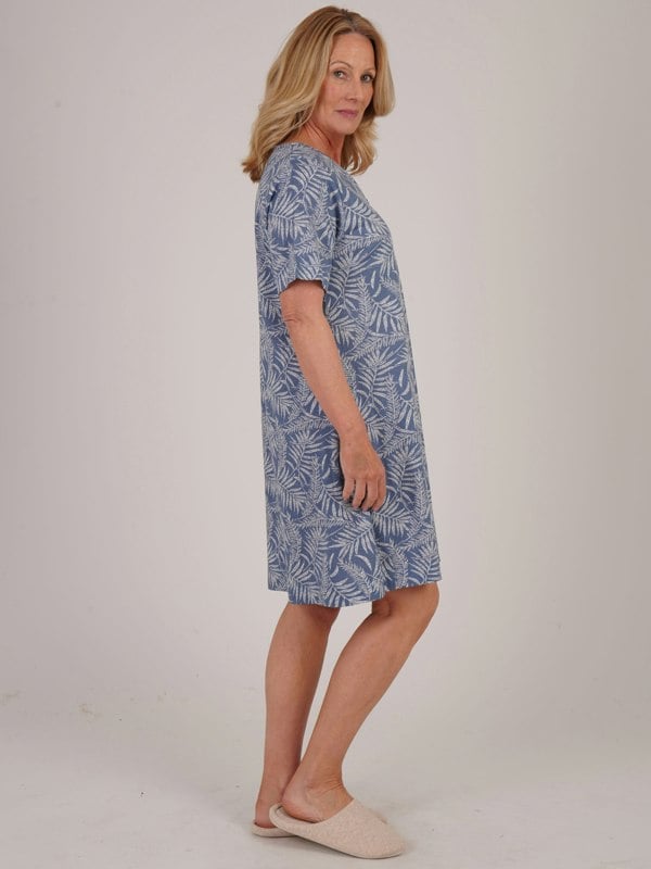 TIGI-Wear Chambray Ivory Fern Print Night Dress