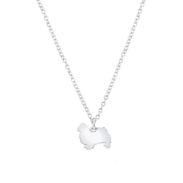 Mylee London Pekingese Silhouette Silver Necklace - Personalised