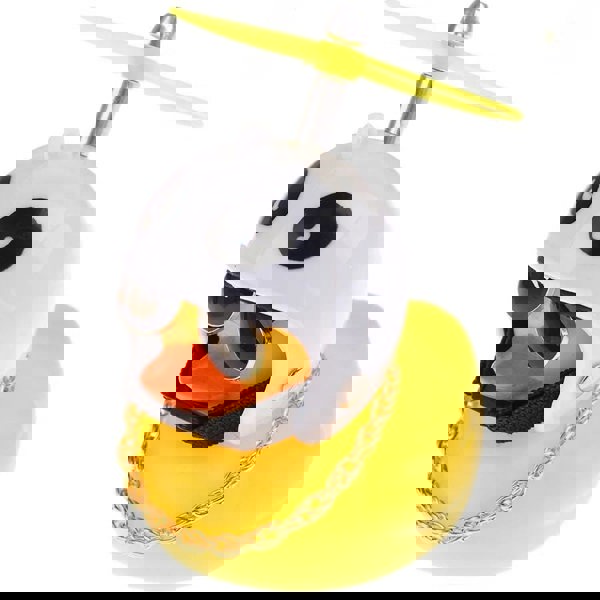 anycoplus Anypack Car Ornaments Rubber Yellow Duck for Car Dashboard Decorations Cool Glasses Duck with Panda Propeller Helmet Gold Chain