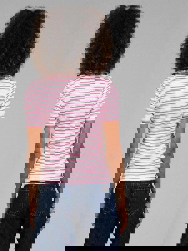 Kite Womens Organic Portesham Jersey T-Shirt Azalea Stripe