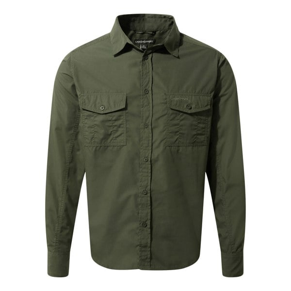 Craghoppers Mens Kiwi Long-Sleeved Shirt - Cedar Green