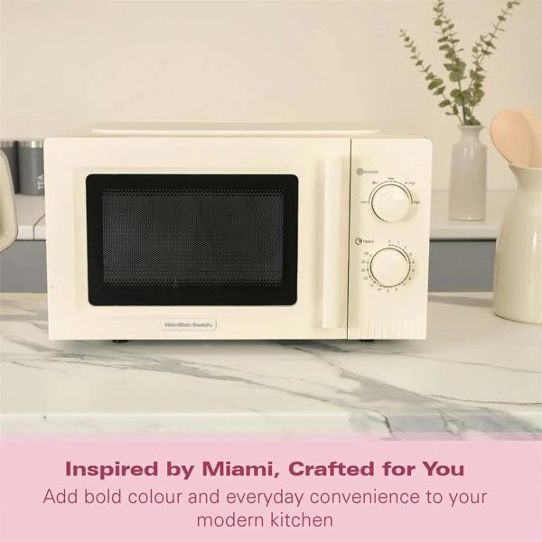Hamilton Beach Miami Manual 800W Microwave - Sand - Hamilton Beach UK
