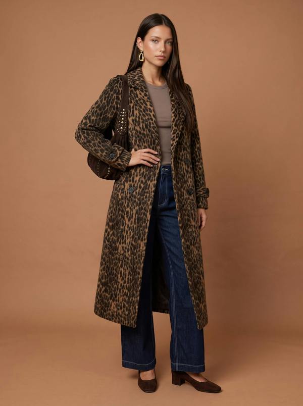 Urban Bliss Petite Leopard Formal Coat