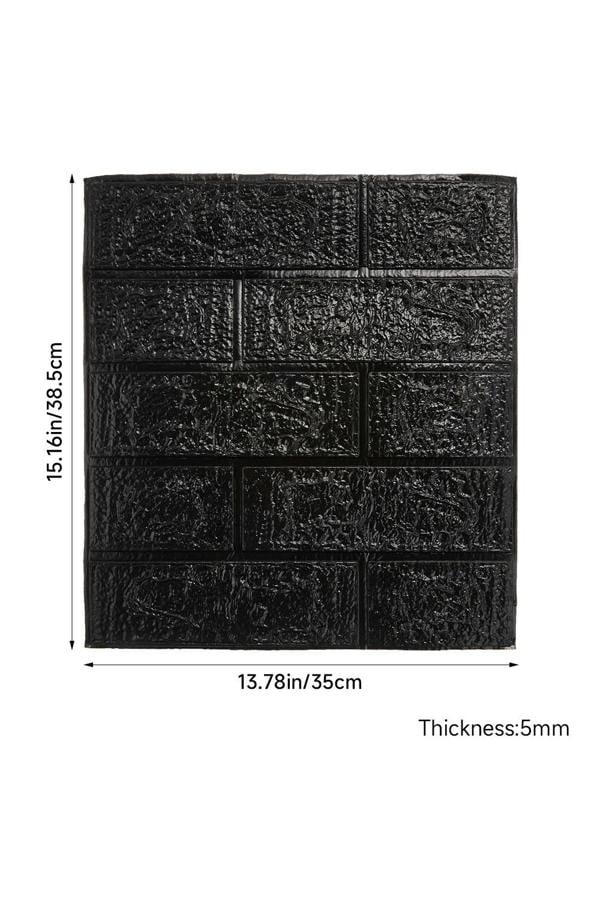 Living and Home 15PCS Self-Adhesive 3D Wall Panels Wallpaper with Brick Effect