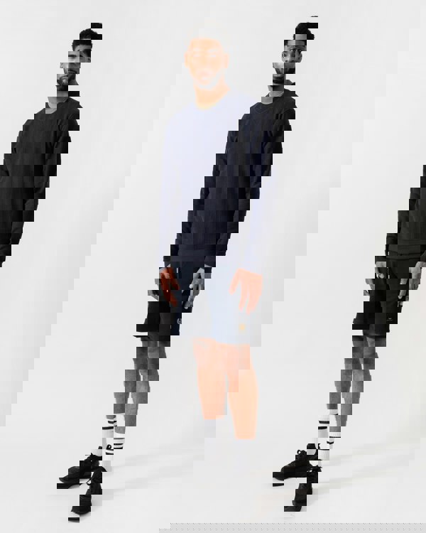 BOSS Orange Mens Structure Loungewear Sweatshirt - Dark Blue 403 - CHO - Designer Mens Loungewear