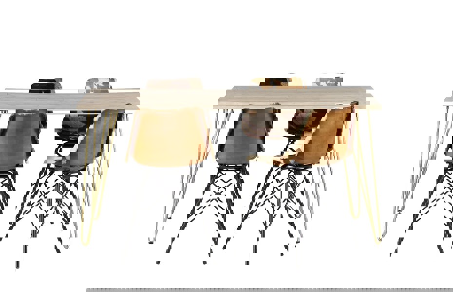 IH Design Rectangular 6 Seater Dining Table Barbuto Light Mango