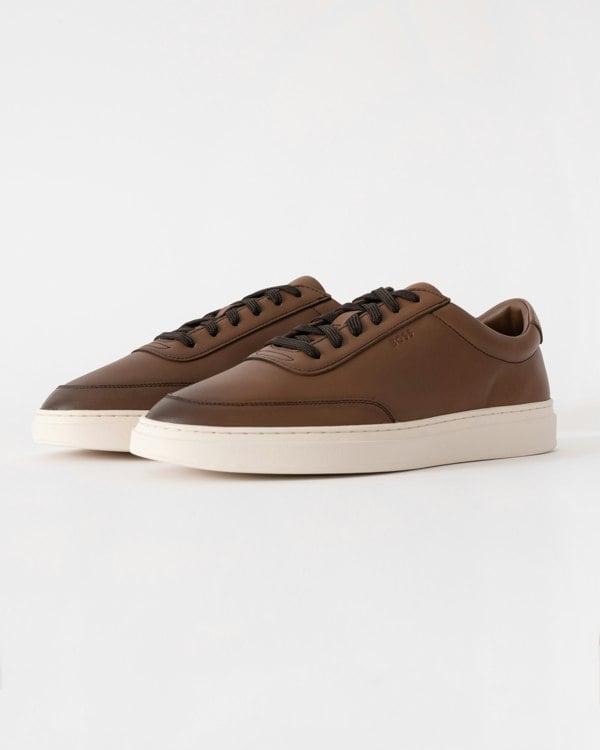 BOSS Orange Kieran Tenn Buox Trainers in Medium Brown 210