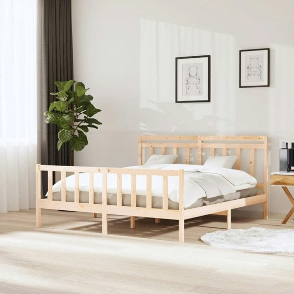 Berkfield Bed Frame 180x200 cm Super King Size Solid Wood