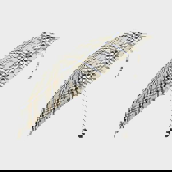 Burberry Checked Fold Press Stud Umbrella Lichen Beige