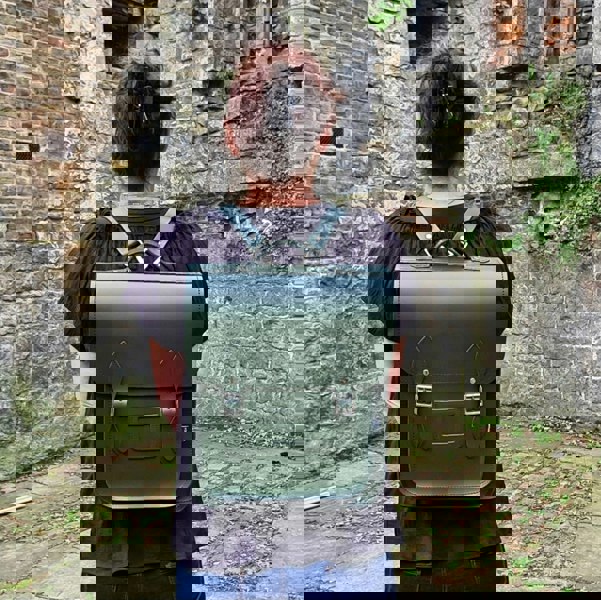 Zatchels Handmade Leather City Backpack - Ivy Green