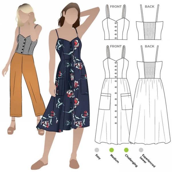 Style Arc Sewing Pattern Ariana Dress  - Dresses for Women - Advanced