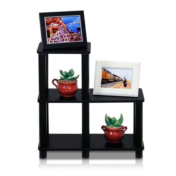 WALPLUS Versatile Turn-N-Tube Accent Decorative Shelf, Espresso/Black for Study Room