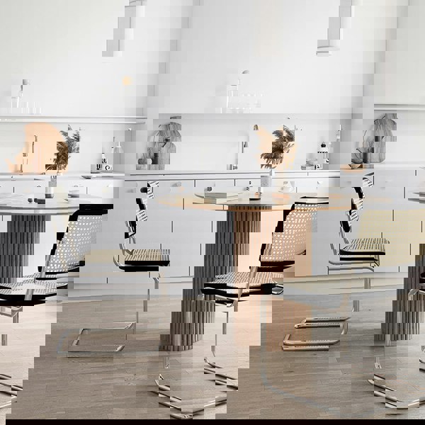 Weilai Concept Ivar Round Dining Table, Oak Or  Walnut