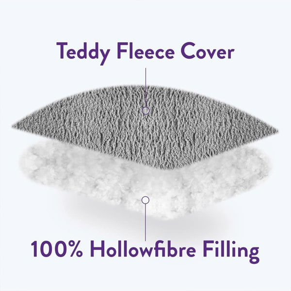 Slumberdown Teddy Fleece Medium Support Pillow