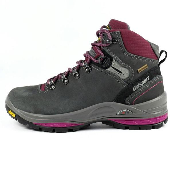 Grey and Pink Grisport Glide womens walking boot perfect for dog walking and hiking
