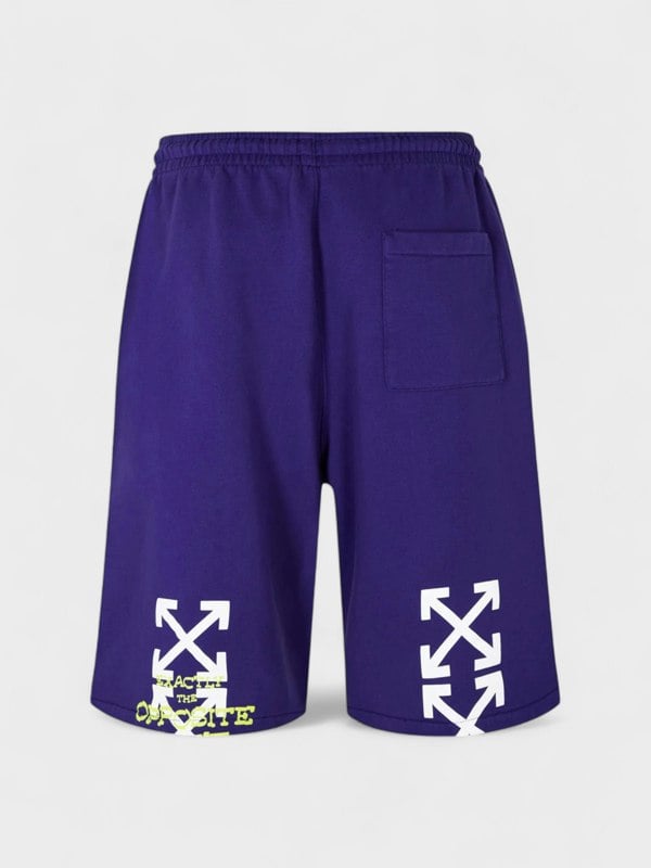 Off-White Opposite Arrow Skate Sweatshorts Purple
