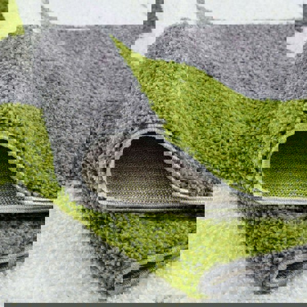 Geometric Design Thick Shaggy Area Rugs Green