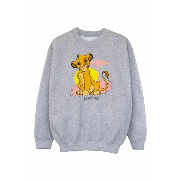 Disney Girls The Lion King Simba Pastel Sweatshirt - Sports Grey