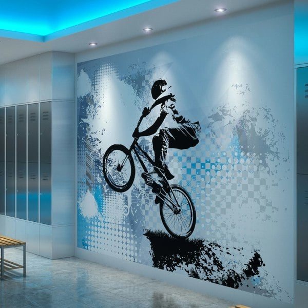 Origin Murals BMX Biking - Blue