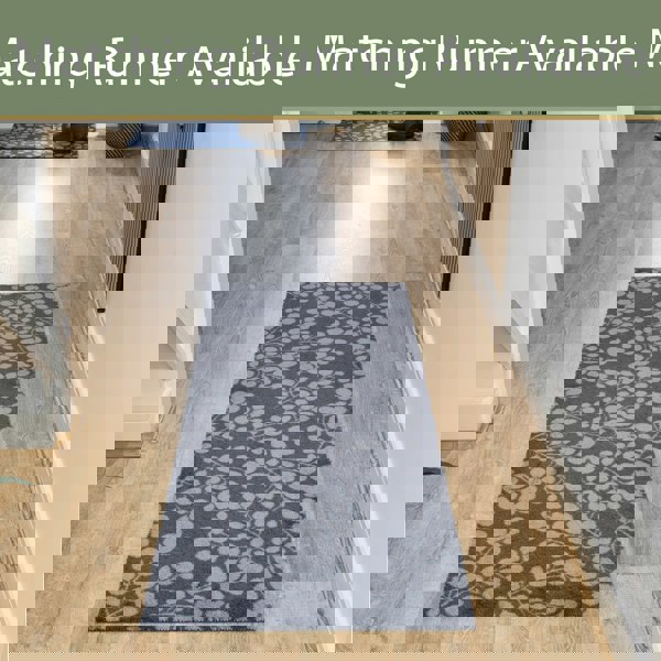 JVL Mega Mat Machine Washable Entrance Runner and Doormat Set, Branches