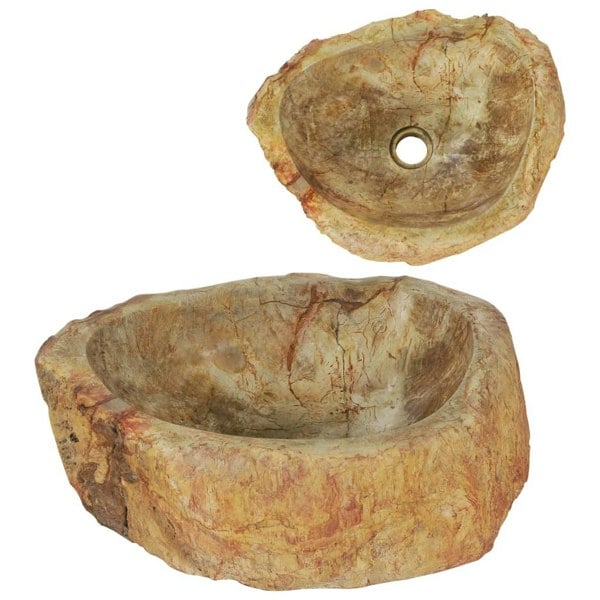 Berkfield Sink 45x35x15 cm Fossil Stone Cream