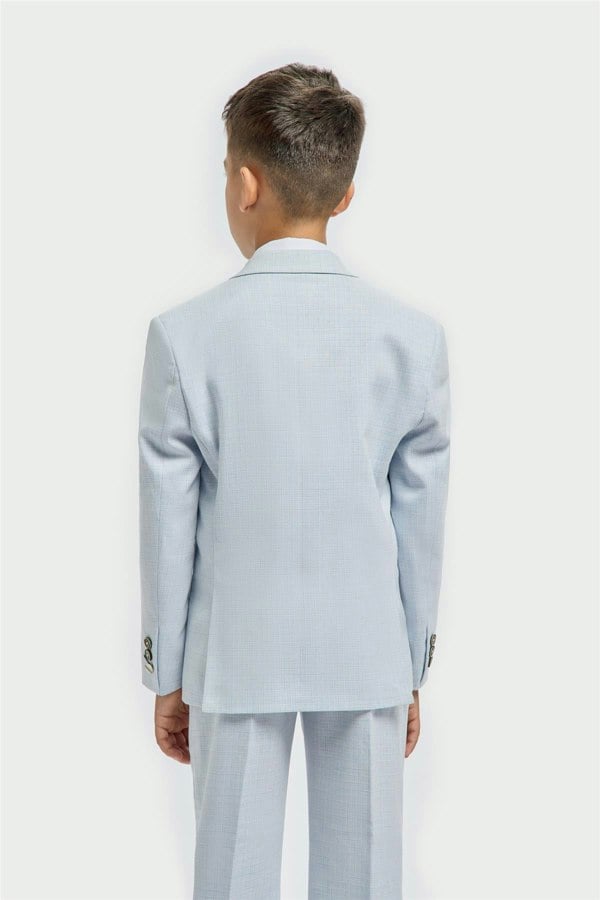 House of Cavani Boys Tropez Sky Three Piece Wedding Suit