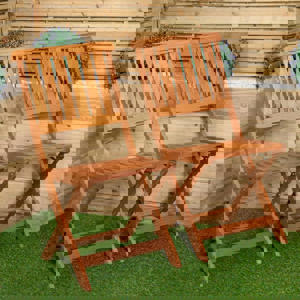 Samuel Alexander Outdoor 4 Person Folding Rectangular Wooden Garden Dining Table Chairs Grey Parasol and Base Set