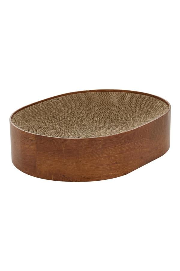 Living and Home 43x33cm Oval Cardboard Cat Scratching Board Pet Bed Claw Scratcher Supplies