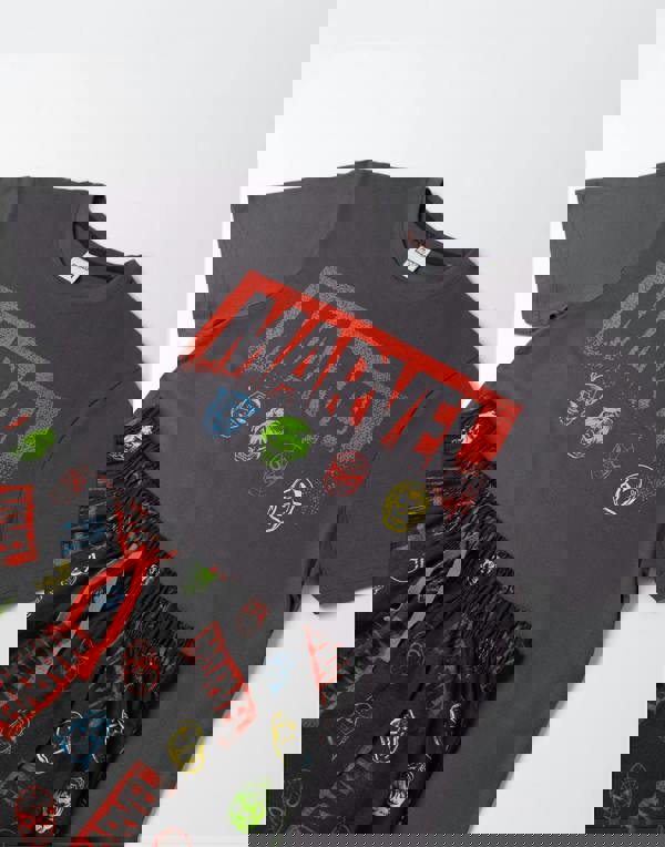 Marvel Mens Multicoloured Avengers Short Sleeve Long Leg Pyjama Set