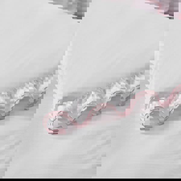 Catherine Lansfield So Soft Mono Frill Duvet Cover Set White / Pink