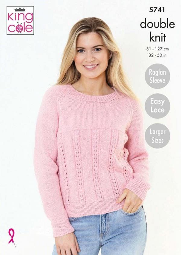 King Cole Subtle Drifter DK Knitting Pattern 5741, Cardigans, Sweaters for Women, 32 - 50 Inches - Easy