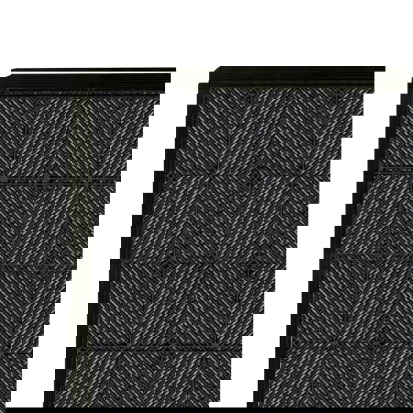 Monstershop Vented Garage Floor Tiles With Edges – 90 Black & 30 Blue