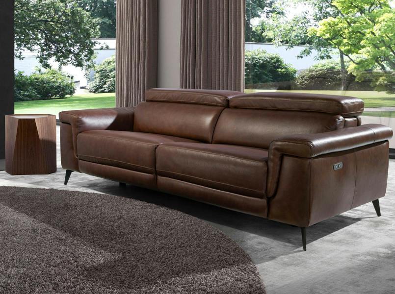 Angel Cerdá Relax sofa in brown leather 6116/6117