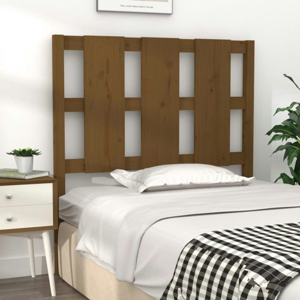 Berkfield Bed Headboard Honey Brown 95.5x4x100 cm Solid Wood Pine