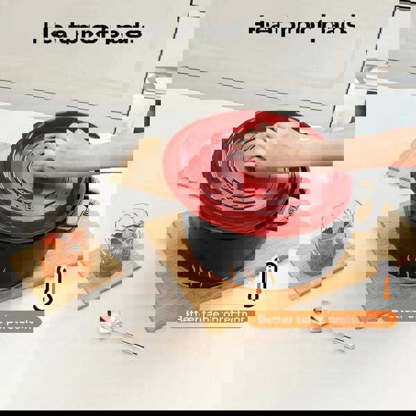 Toque 8 Pcs Natural Bamboo Placemat Coaster Heat-resistant Mat Storage Tray Dish