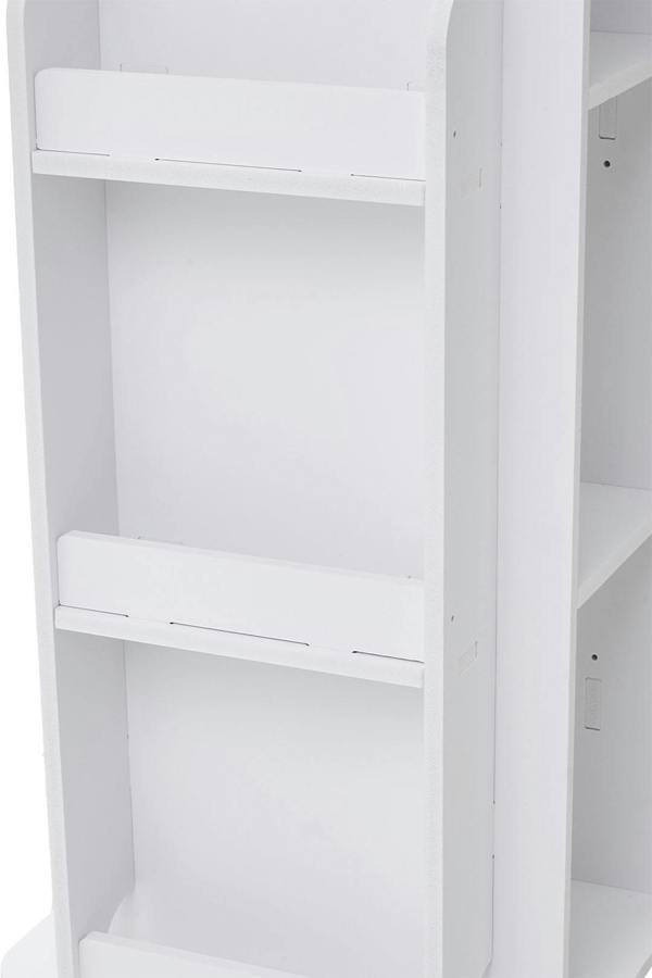 Living and Home 4-Tier Castle Rotating Bookshelf Storage Rack Organiser