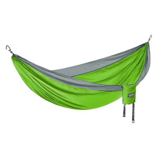 ENO DoubleNest Hammock - Lightweight Durable Portable Camping Hammock - Double - Chartreuse / Grey