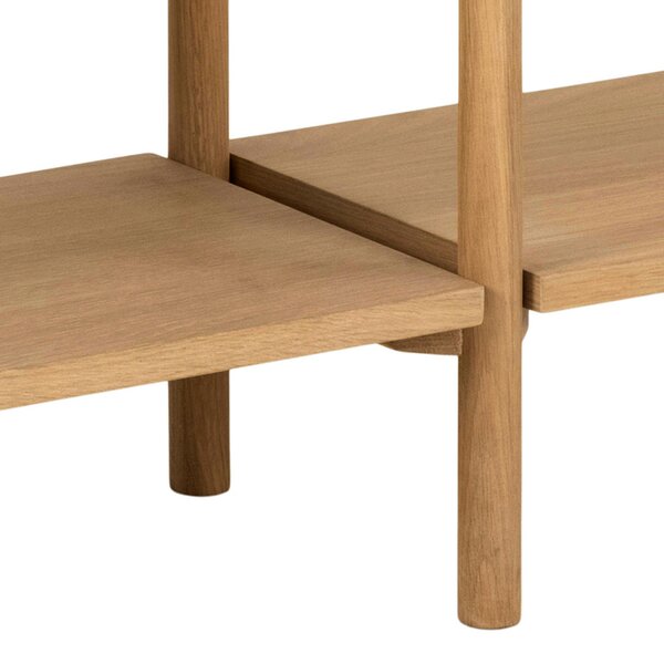 Wyld Haus Berrytwist Scandi Natural Oak Veneer Bookcase 4 Shelves