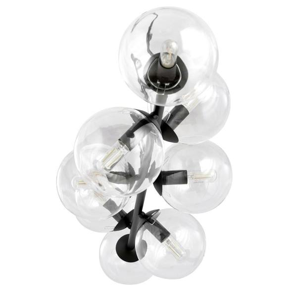 Emibig ROSSI Pendant lamp  8 x E14 Black with Transparent Shade