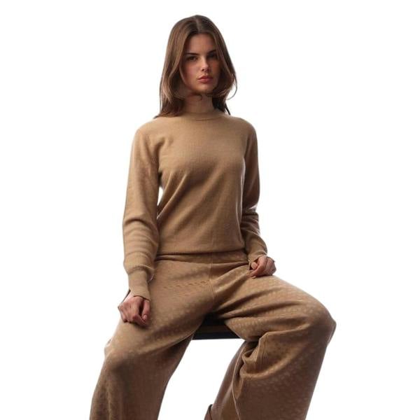 Boss Womens/Ladies Fuoro Plain Crew Neck Sweater Top - Medium Beige - 
