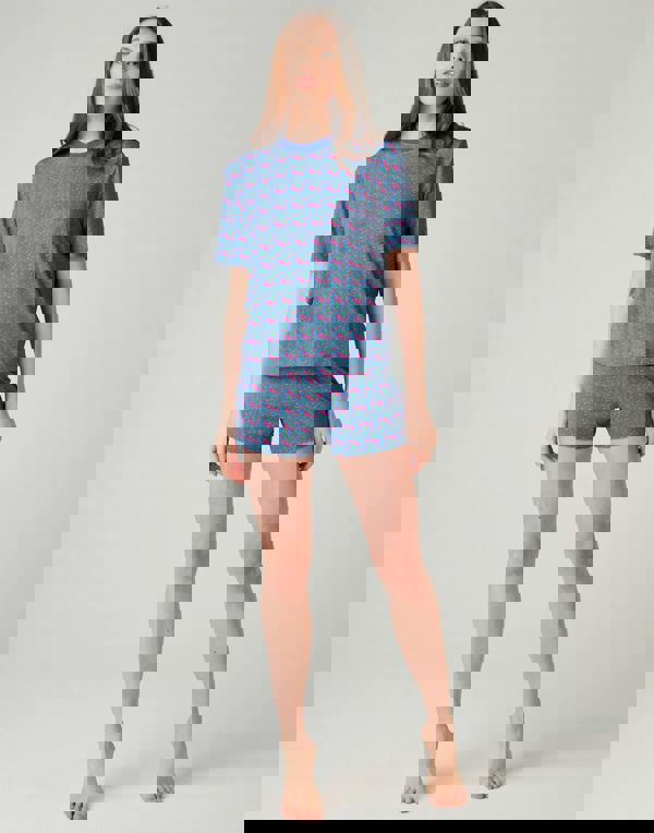 British Boxers Women's Bamboo Short Pyjama Set - Boom Bloom!