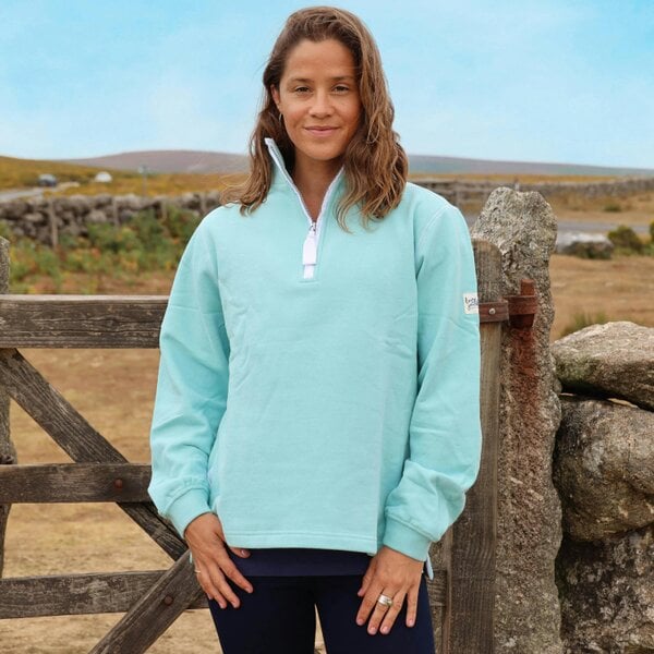 Lazy Jacks LJ3 - Ladies 1/4 Zip Sweatshirt - Peppermint