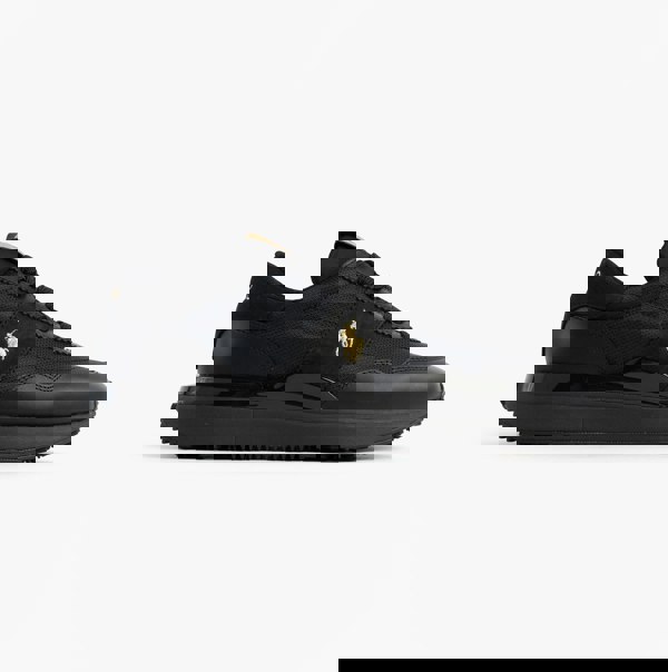 Polo Ralph Lauren Mens Train 89 V2 Lace Up Suede-Panelled Trainer Black