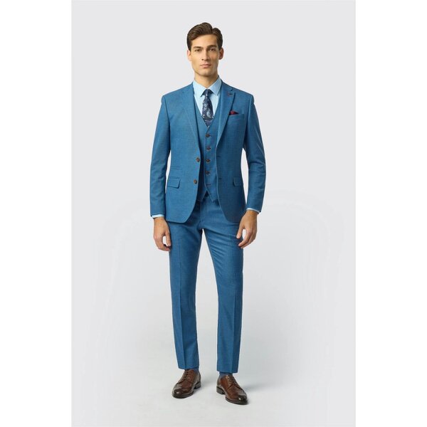 Antique Rogue Slim Fit Blake Blue Texture Jacket
