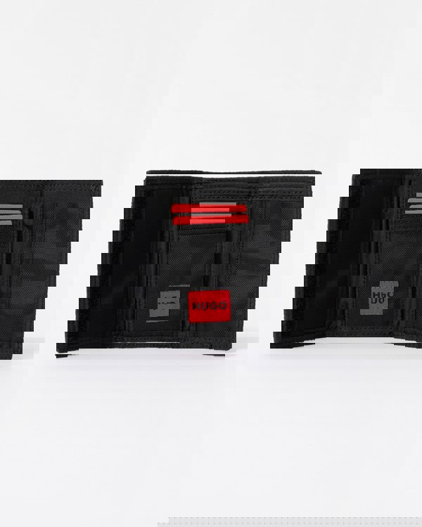 HUGO Mens GB Nylon Multicard Wallet -   open wallet