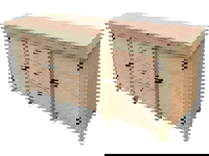 Arbor Garden Solutions Eucalyptus top workbench with drawers and double lockable cupboard (V.8)