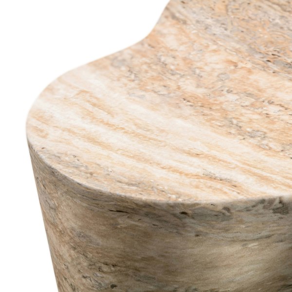 Furniture Edit Slab Faux Travertine Tall Side Table