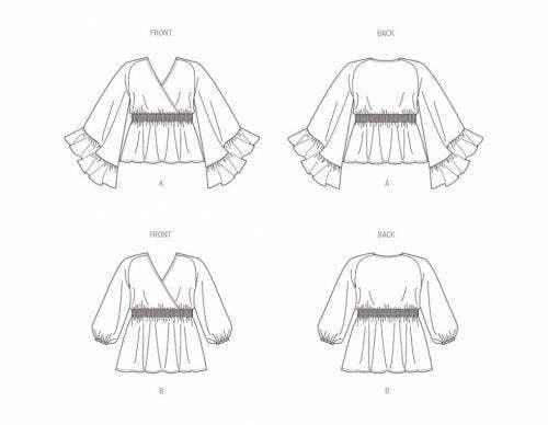 Butterick Sewing Pattern 6931, Tops for Women, W2 (20W-22W-24W-26W-28W) - Easy
