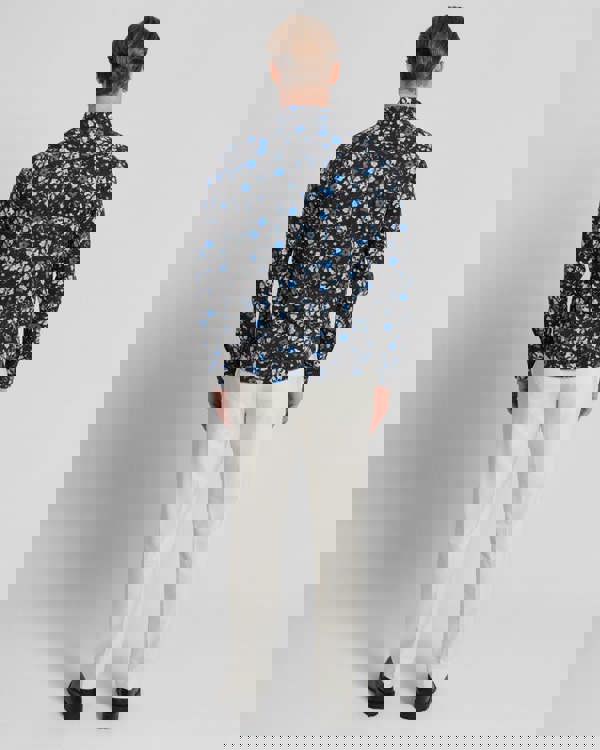 Steel & Jelly Black Limited Edition Floral Print Stretch Shirt